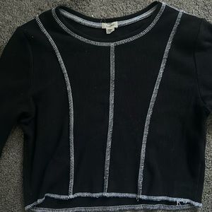 Garage Black Cropped Tee